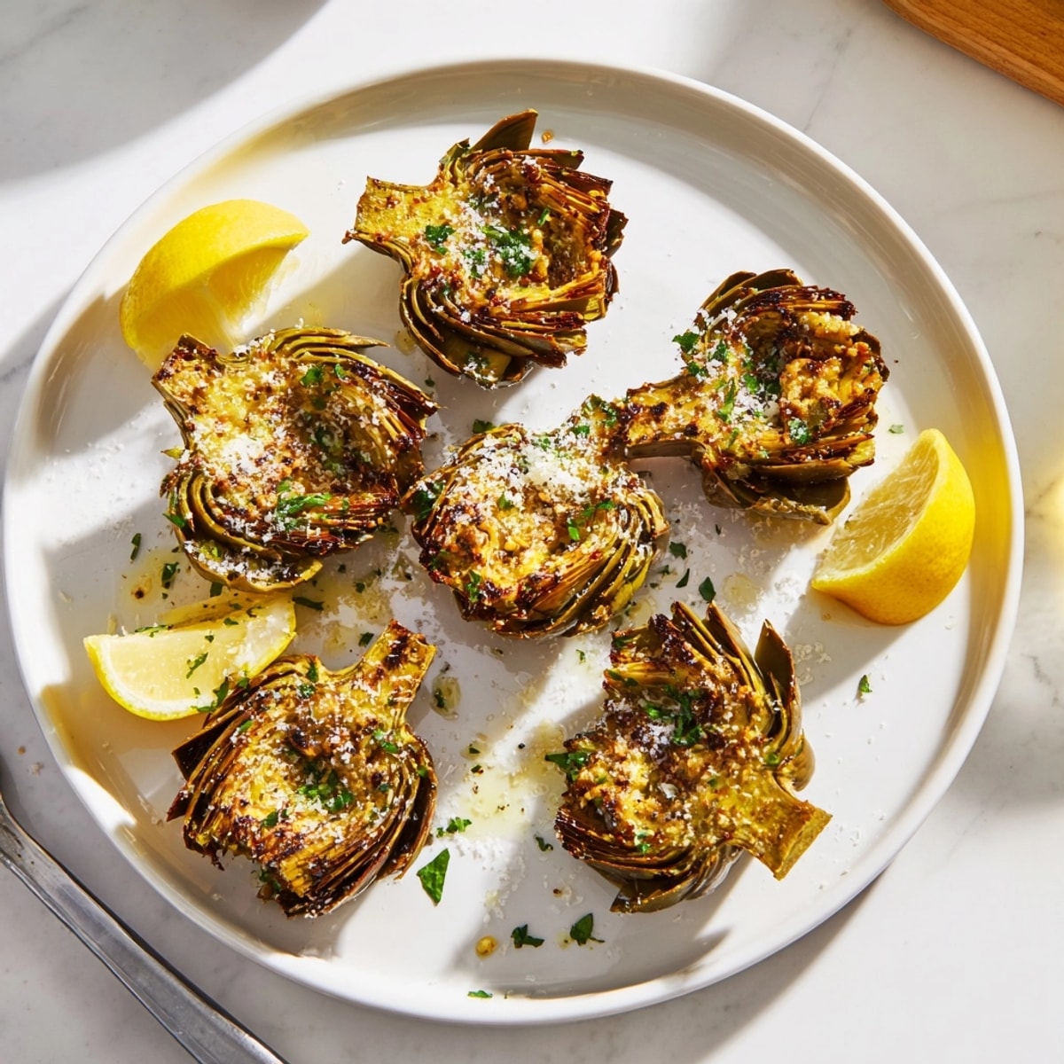 Making healthy appetizers at home: Tender Air Fryer Artichokes, a quick vegetarian recipe.