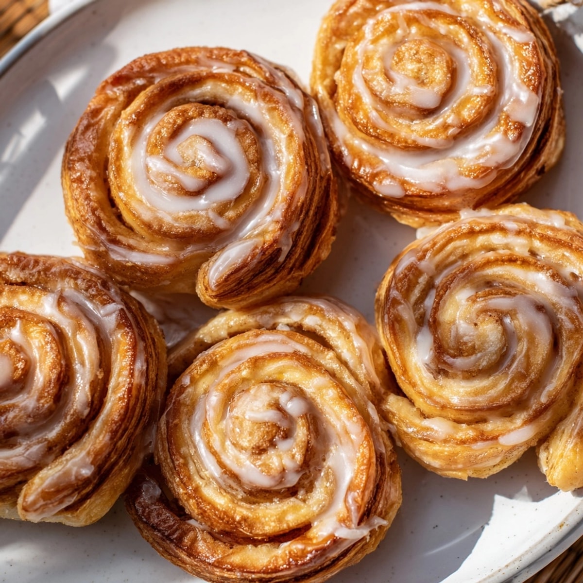 Flaky, buttery Puff Pastry Cinnamon Swirls recipe, ready for a cozy breakfast treat.