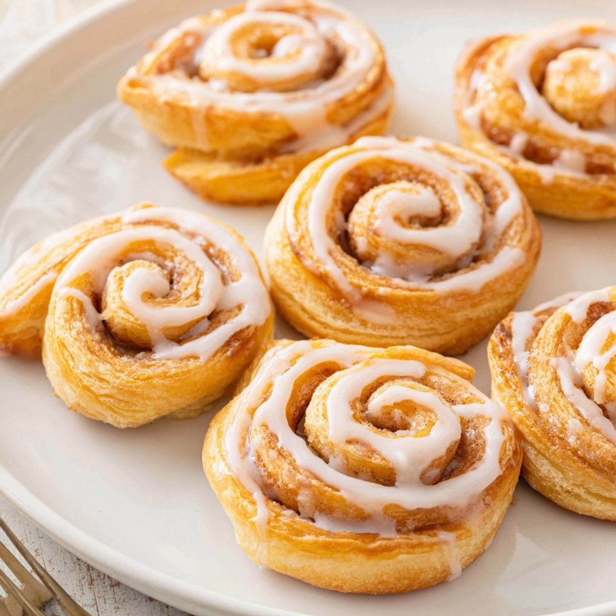 Warm, fragrant Puff Pastry Cinnamon Swirls baking in the oven, filling the kitchen.