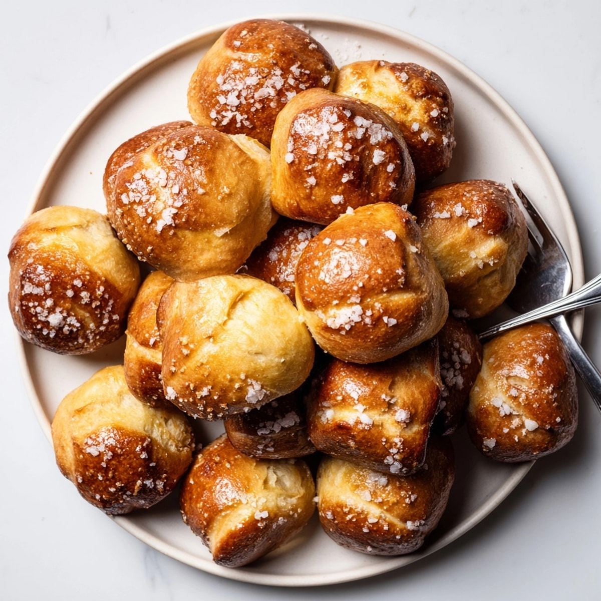 Homemade Soft Pretzel Bites, chewy delights ready for dipping in mustard sauce.