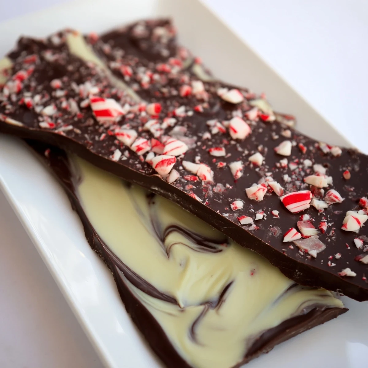 Cool and creamy, this Peppermint Bark shows off colorful crushed peppermint on a white chocolate layer.