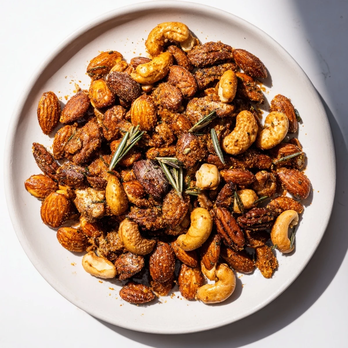 Golden-brown Roasted Nut Snack, perfectly seasoned and ready for snacking, with a lovely crunch.