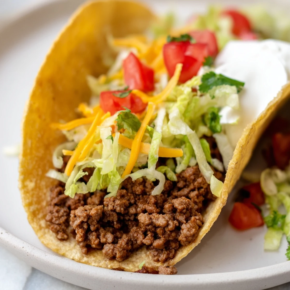 Family-style spread showing flavorful beef tacos with all the fixings, a perfect casual meal idea.