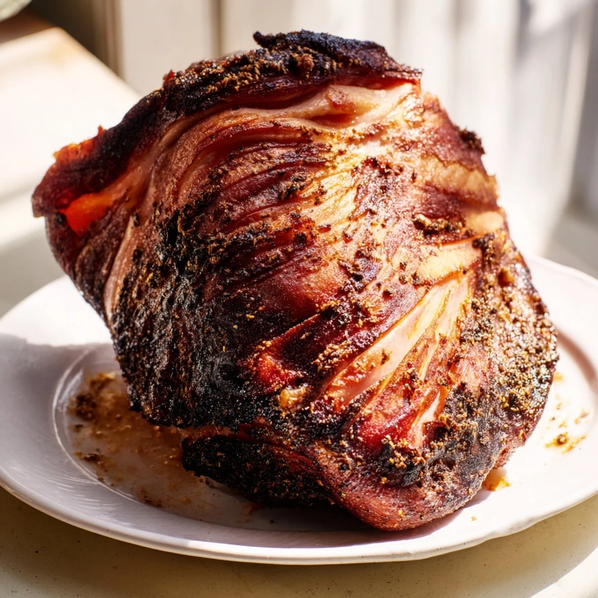 Golden, crispy-skinned roasted turkey breast, herbs glistening, ready for slicing—a delicious holiday main.