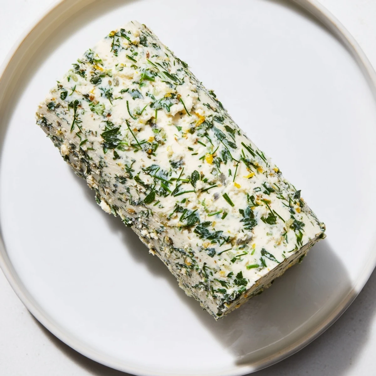 Vibrant green herb butter, a delicious compound butter flavored with parsley, dill, and chives, enticingly presented.