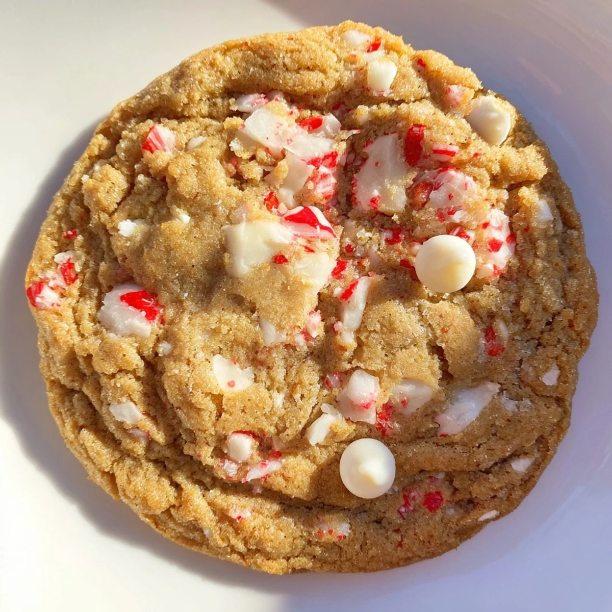 A close-up of a stack of golden Crisp Peppermint Cookies, promising a delightful, minty taste.