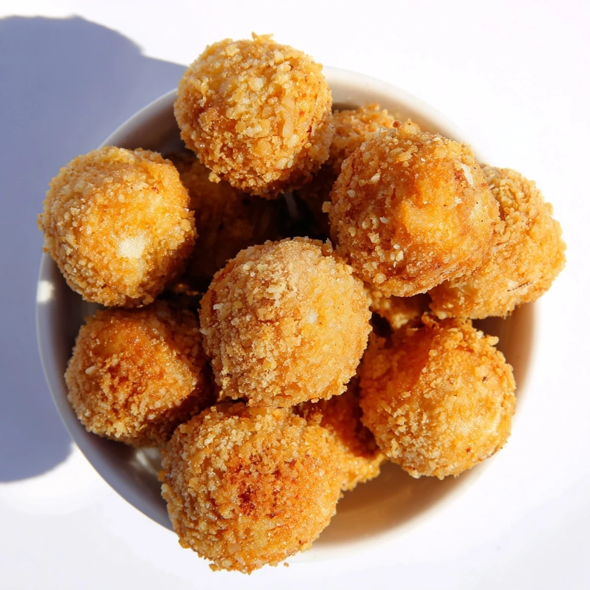 Golden-brown crispy onions, a savory topping, fried until perfectly crunchy for your next burger.