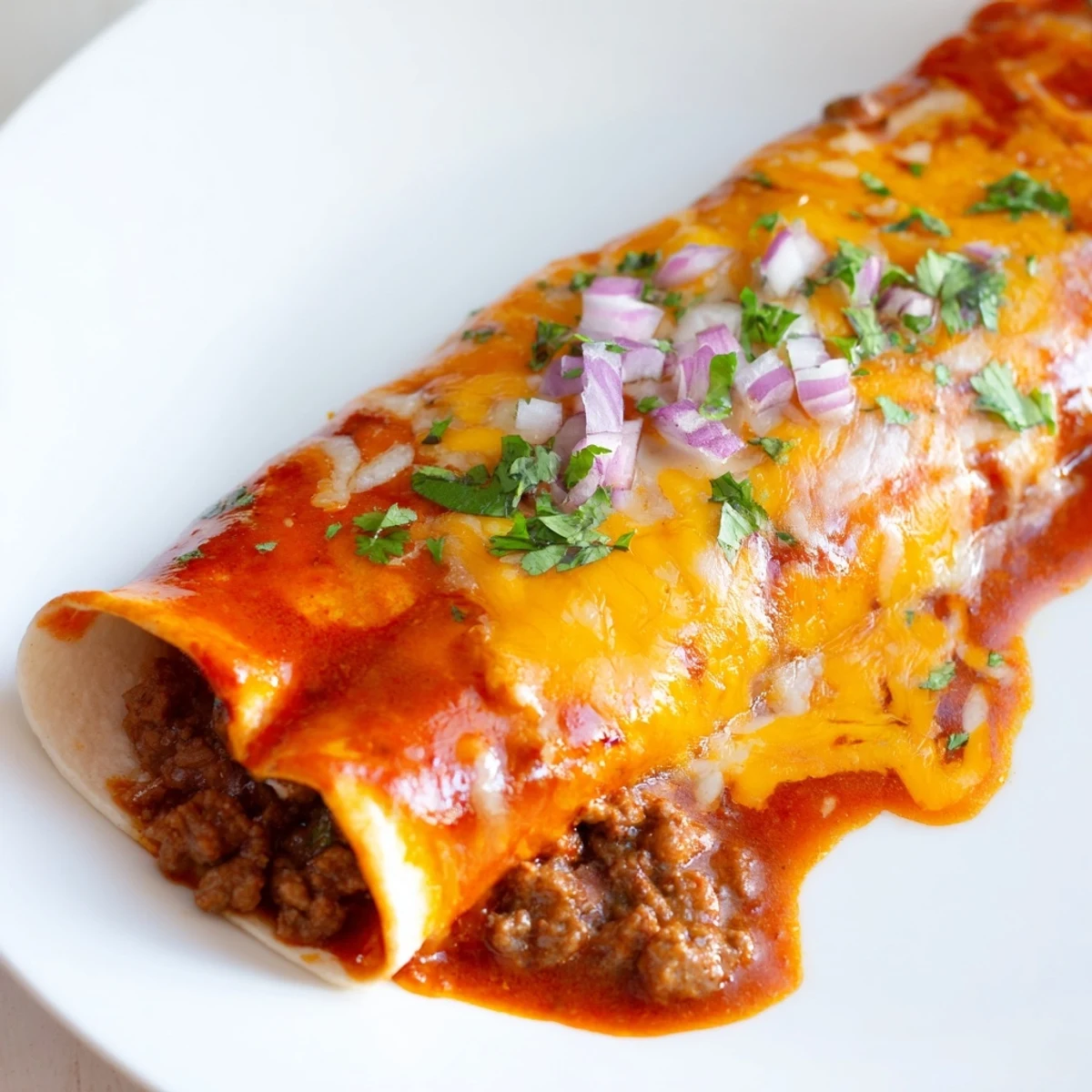 Beef Enchiladas with Red Sauce