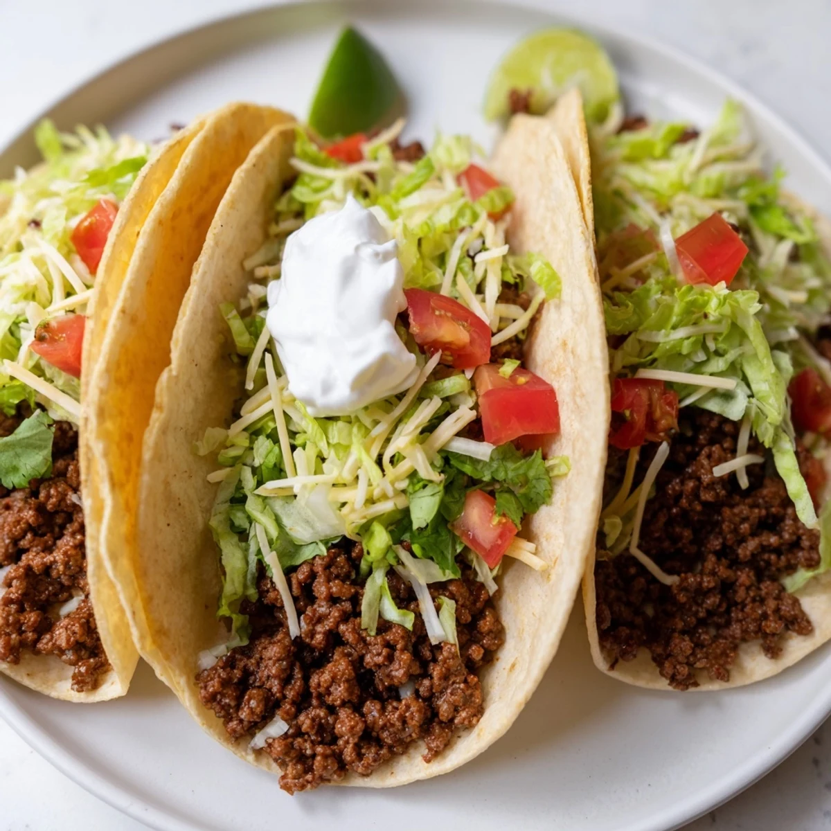 Beef Tacos with Sour Cream
