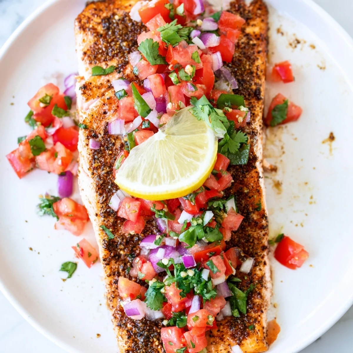 Flaky baked salmon with fresh, vibrant salsa, a healthy and delicious weeknight dinner.
