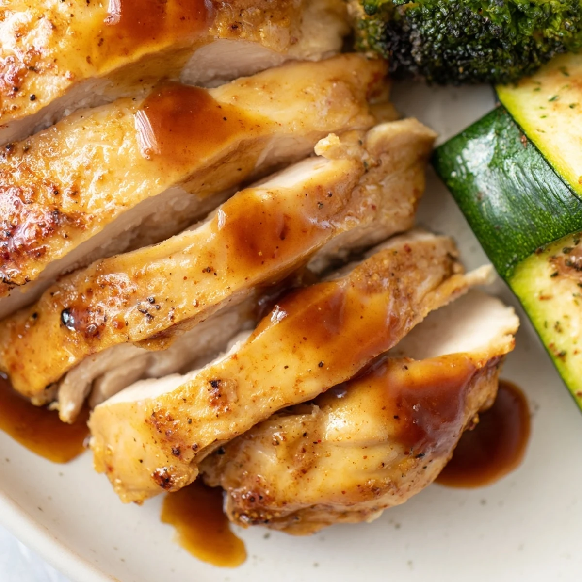 Tender seasoned chicken and colorful roasted veggies paired with brown rice for easy lunches.