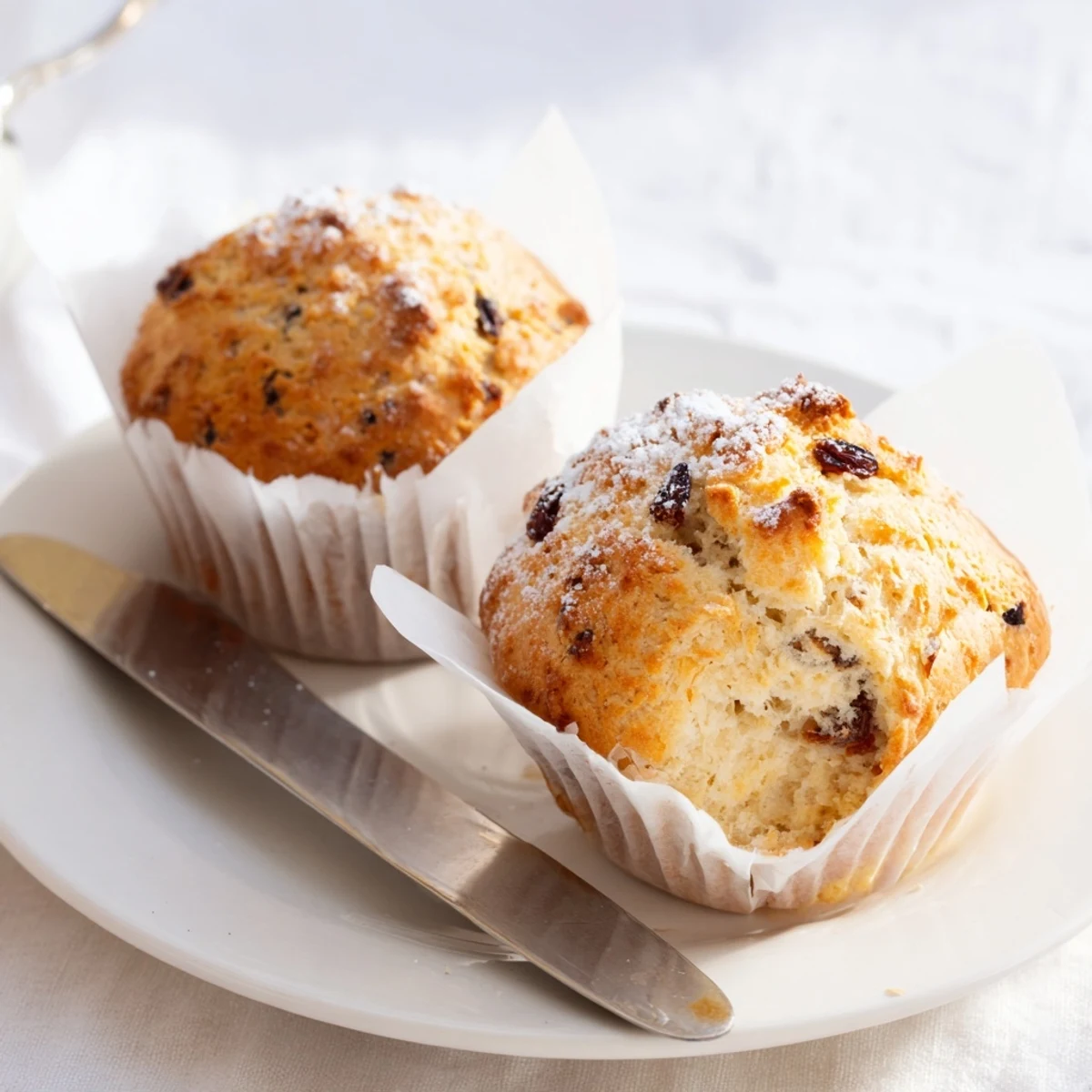 Rustic Irish Soda Bread Muffins cooling on a wire rack, with butter and jam on the side for serving.