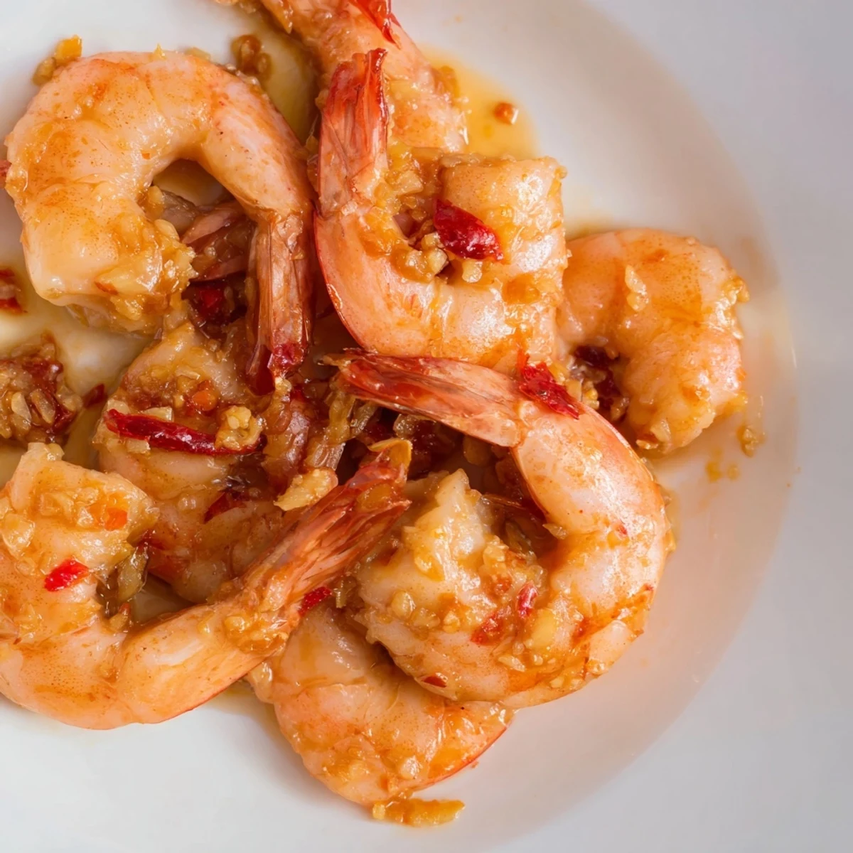 In this photo, spicy lemongrass shrimp with coconut rice is served on a plate with lime wedges for a bright Southeast Asian meal.