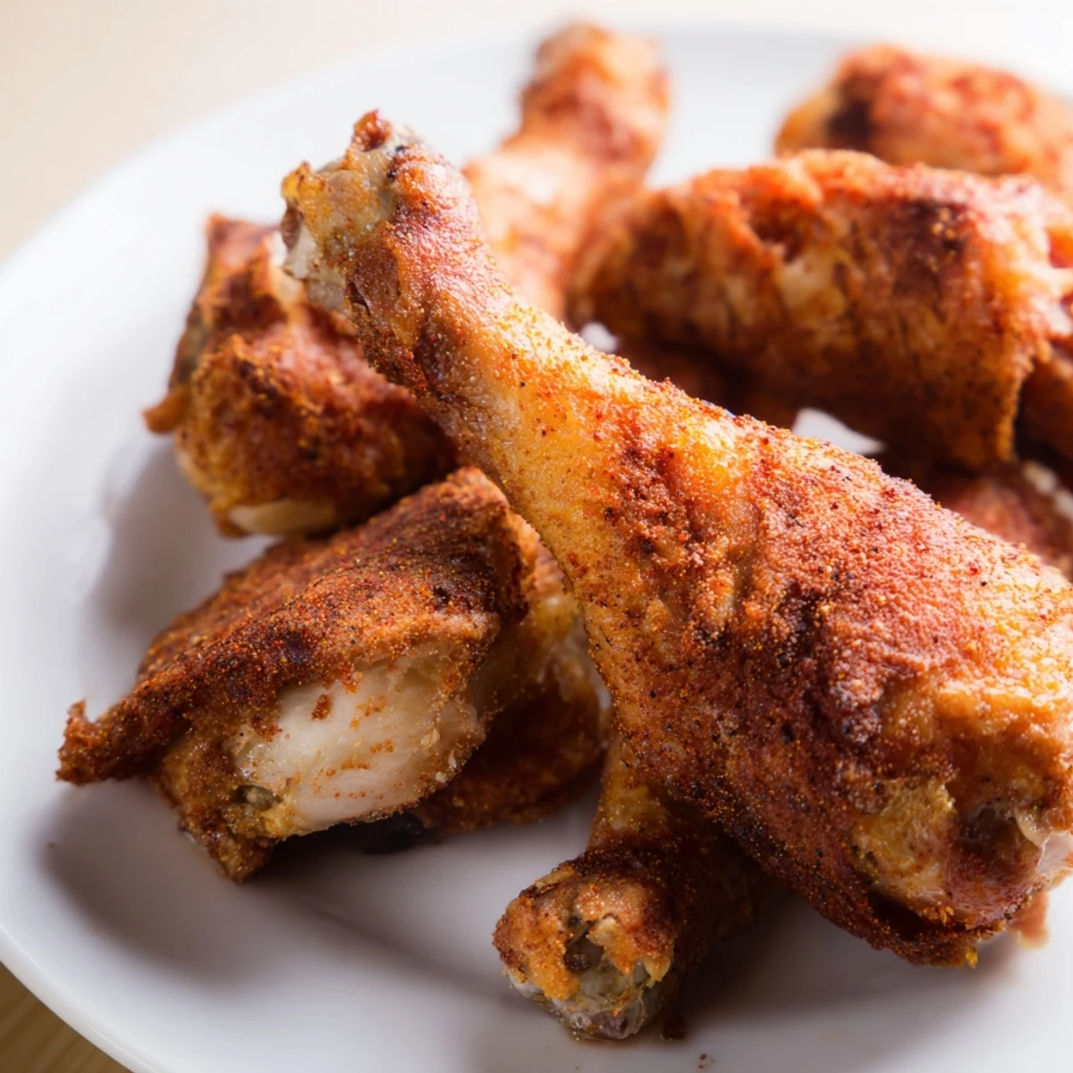 Homemade Southern fried chicken displaying perfect golden crust and tender meat inside