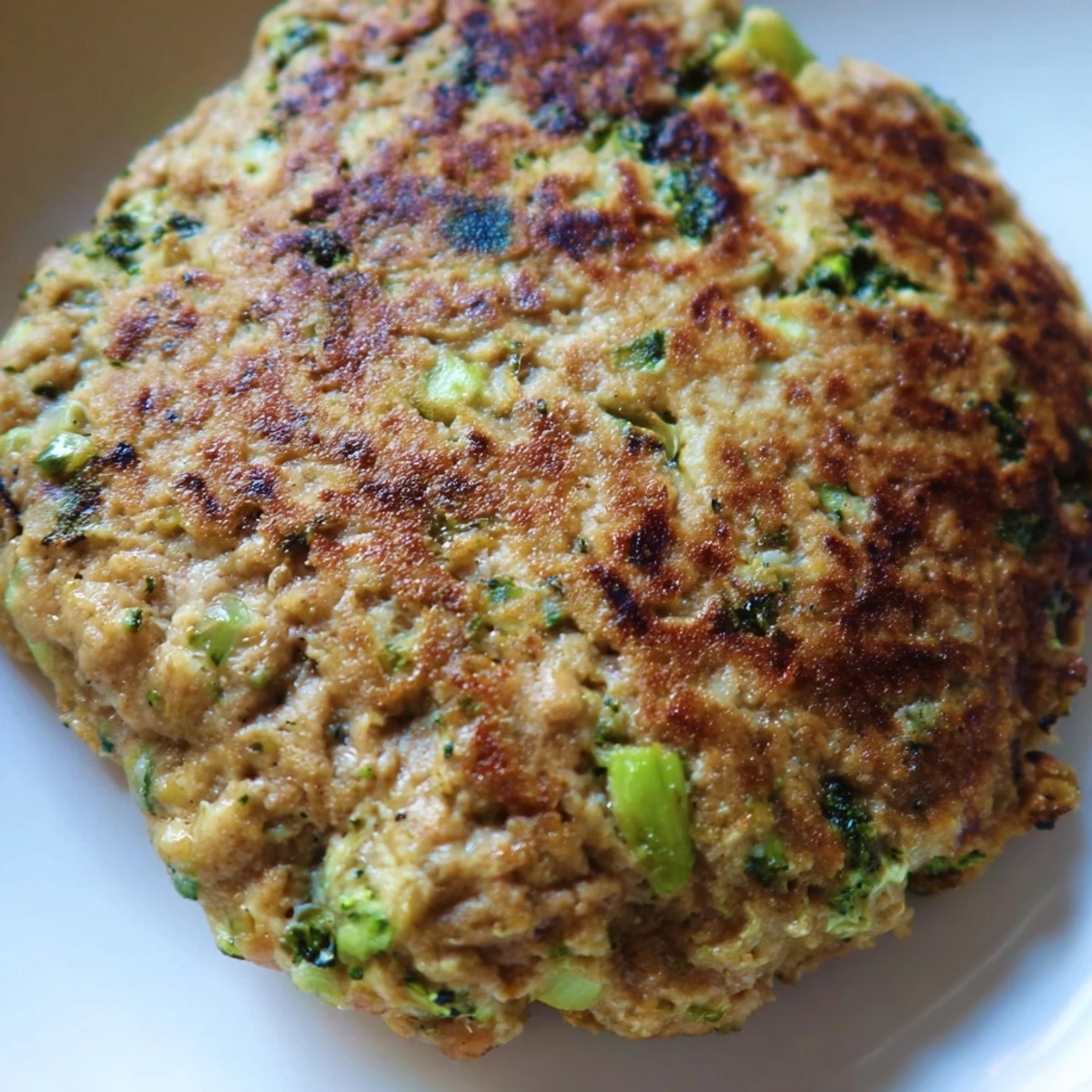 Delicious turkey broccoli and quinoa burgers stacked on toasted buns with crisp toppings