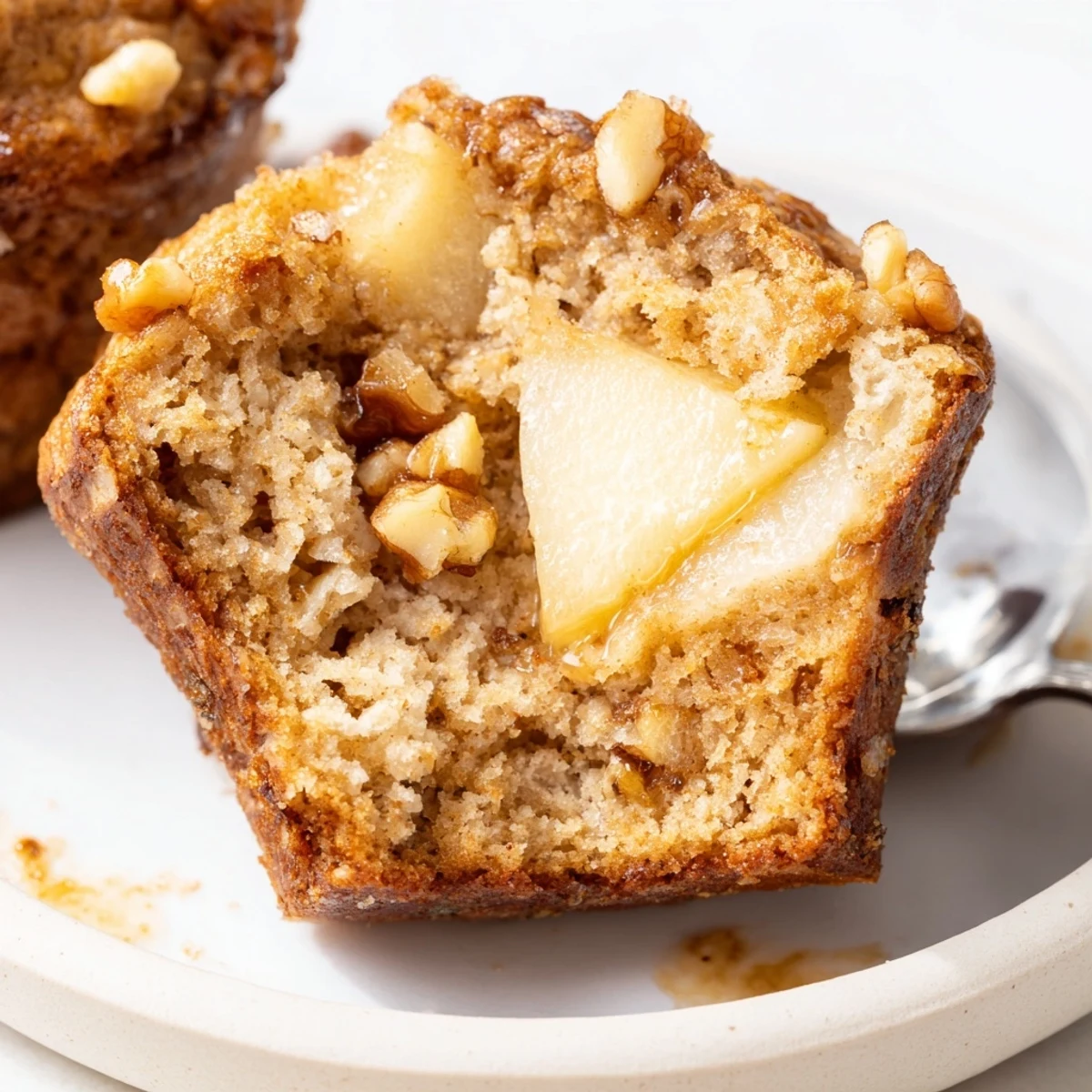 Healthy Apple Cinnamon Greek Yogurt Muffins cooling on rack, steam rising