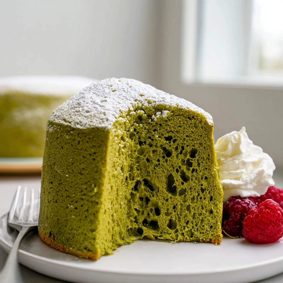 Fluffy Japanese Matcha Sponge Cake